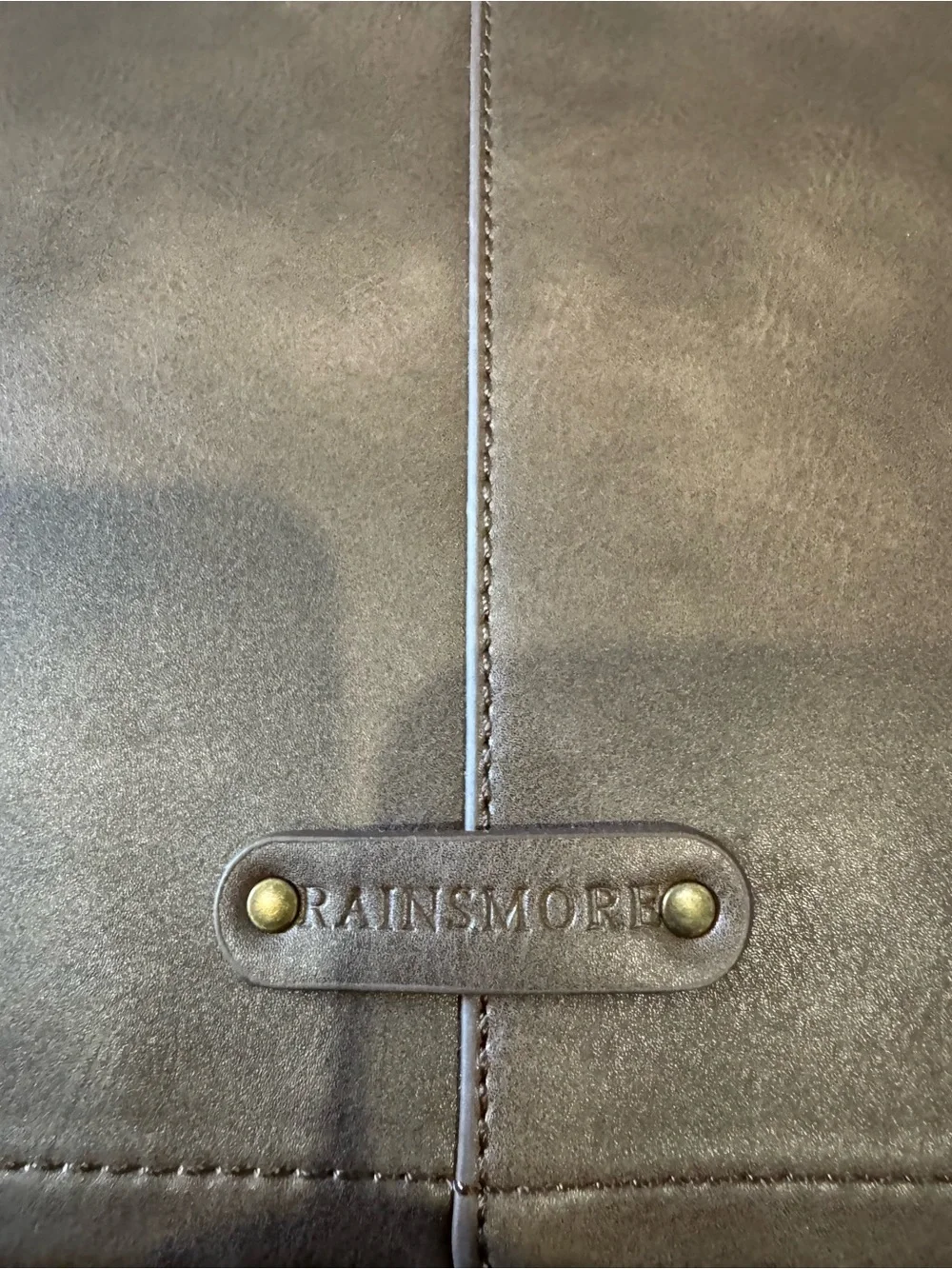 Rainsmore Dark Brown Men's Messenger Briefcase with Top Handle